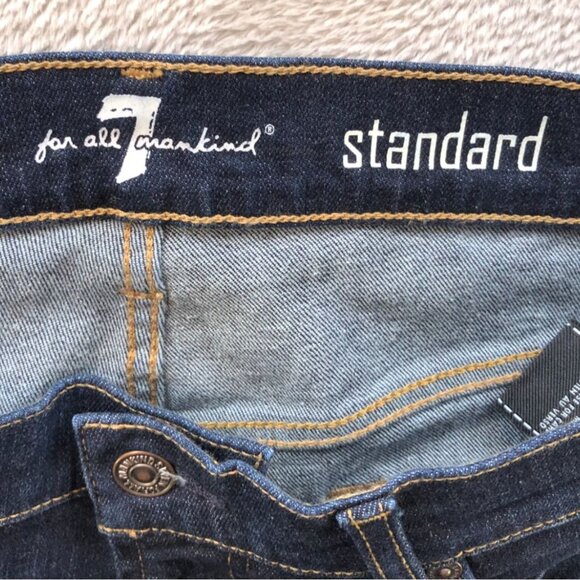 7 For All Mankind Men's Jeans Size 33x33 Slim Straight Classic Casual Blue Denim - Picture 9 of 16